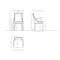 Manhattan Comfort Grand Faux Leather and Velvet Dining Armchair in Tan with Beech Wood Frame DC048AR-TN - alternate 7